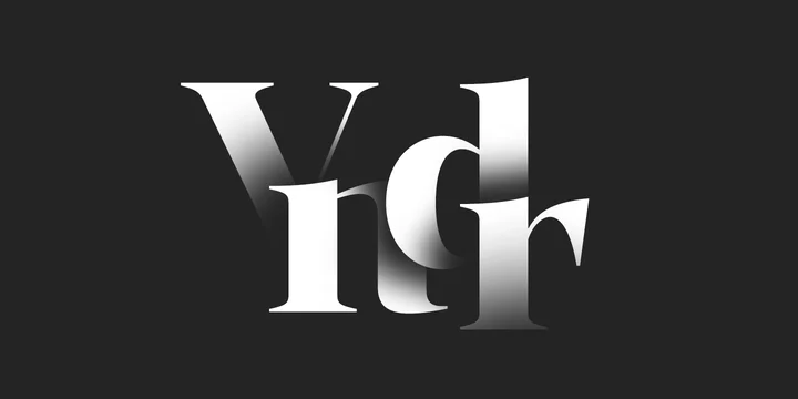 Ejemplo de fuente Vendura Light Italic