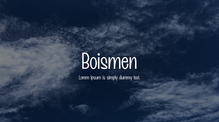 Ejemplo de fuente Boismen Bold Oblique