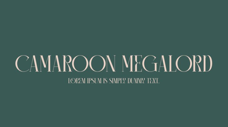 Ejemplo de fuente Camaroon Megalord Italic