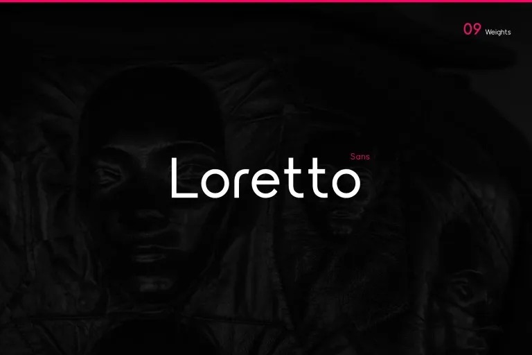 Ejemplo de fuente Loretto Ultra Bold