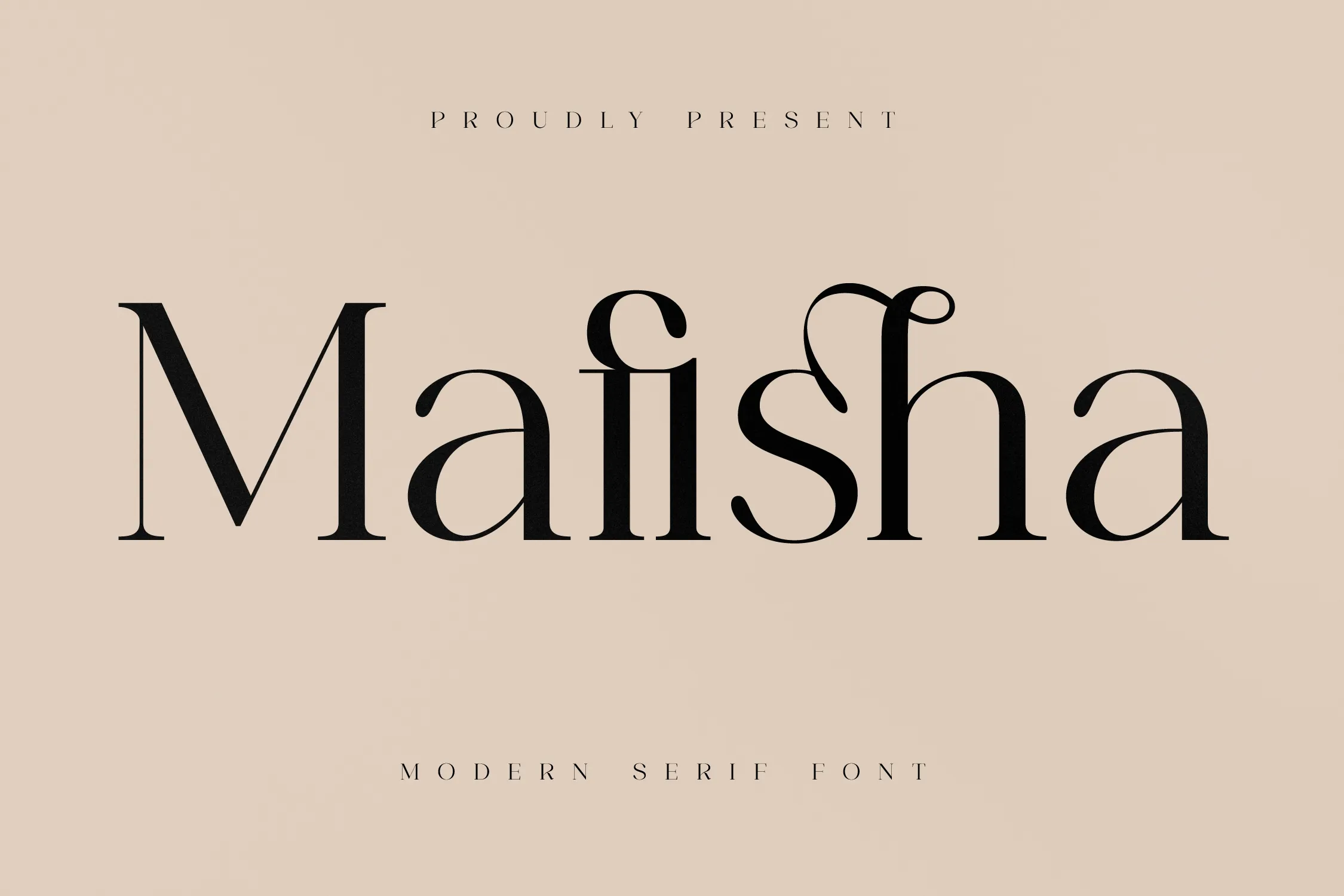 Ejemplo de fuente Mafisha Italic