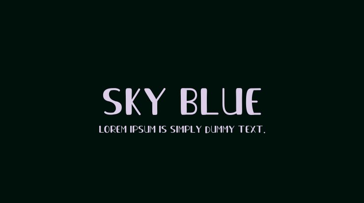 Ejemplo de fuente Blue Sky Standard