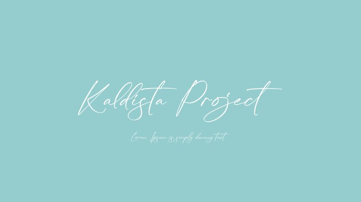 Ejemplo de fuente Kaldista Project Italic