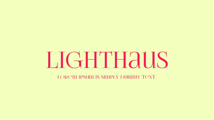 Ejemplo de fuente Lighthaus Regular