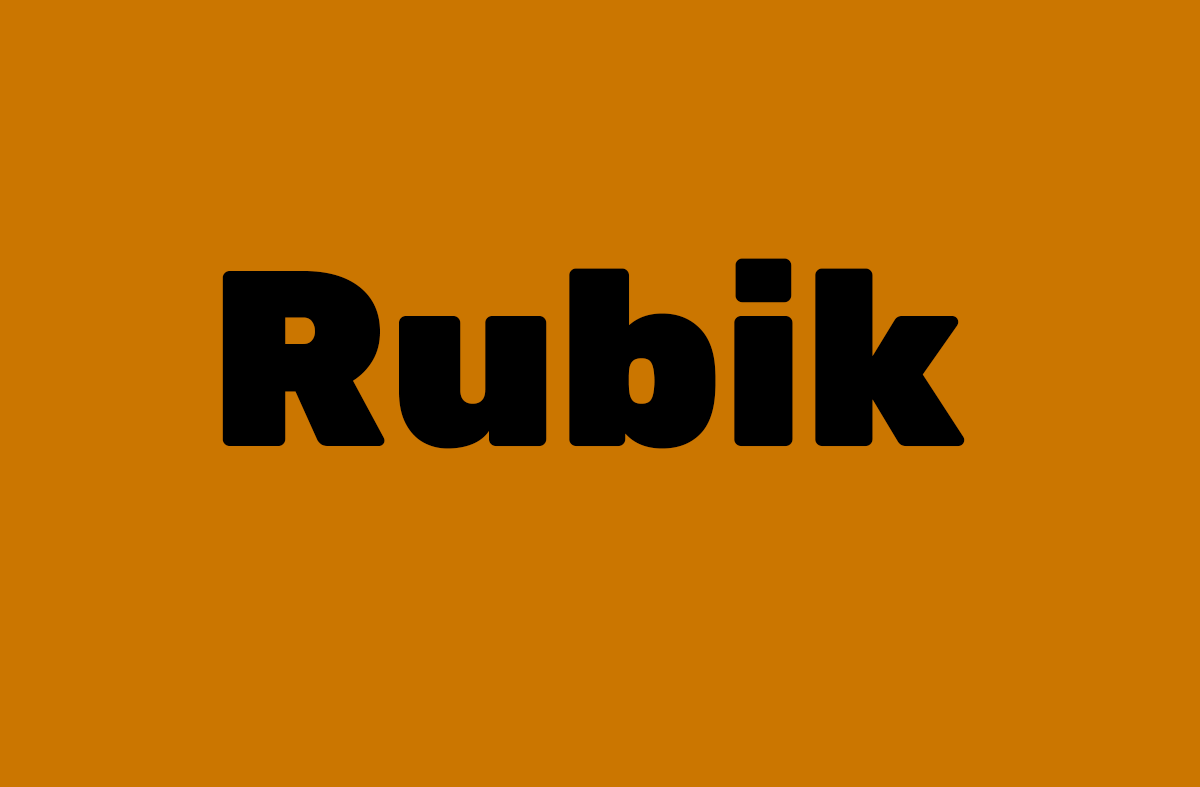 Ejemplo de fuente Rubik Dirt Regular