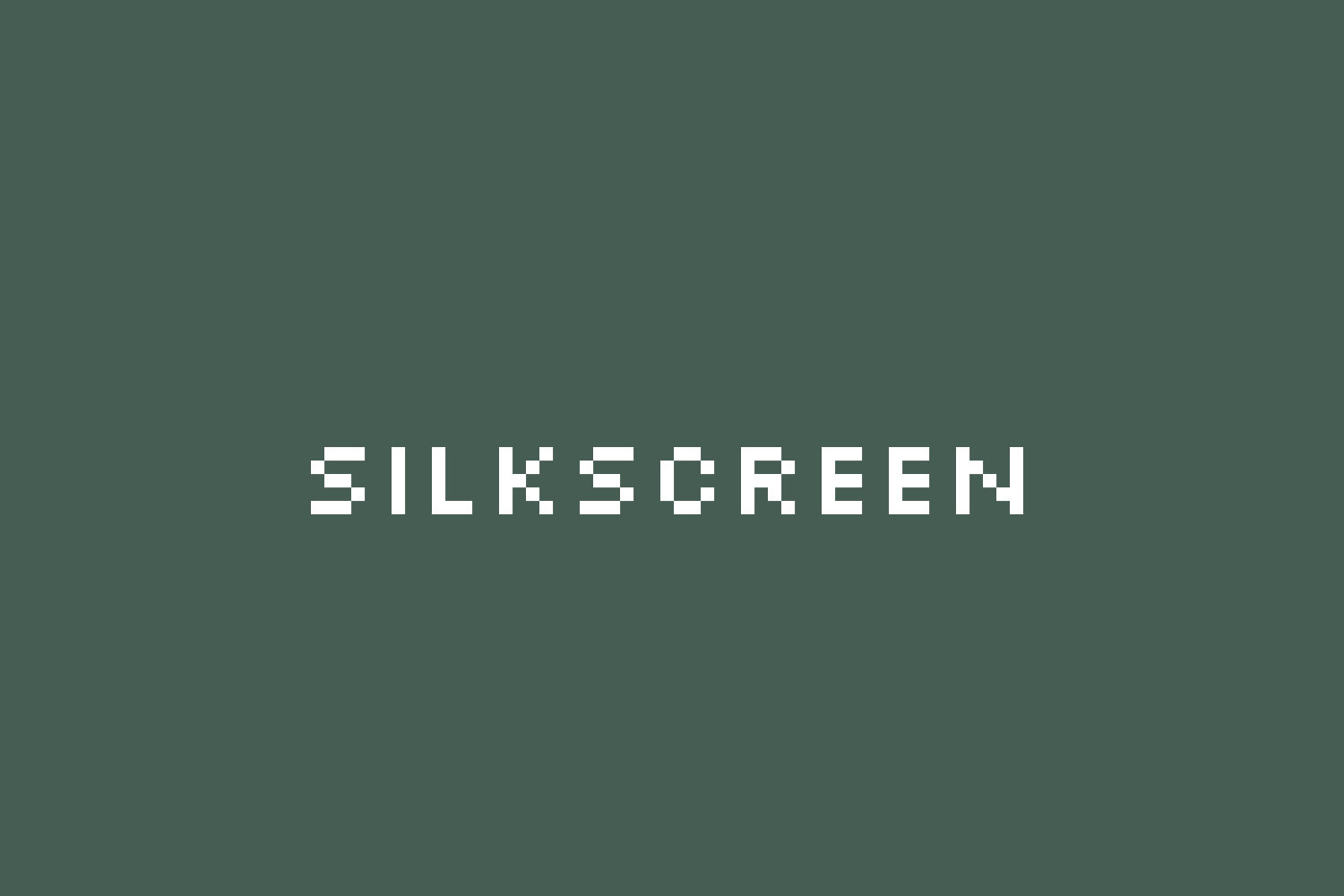 Ejemplo de fuente Silkscreen Regular
