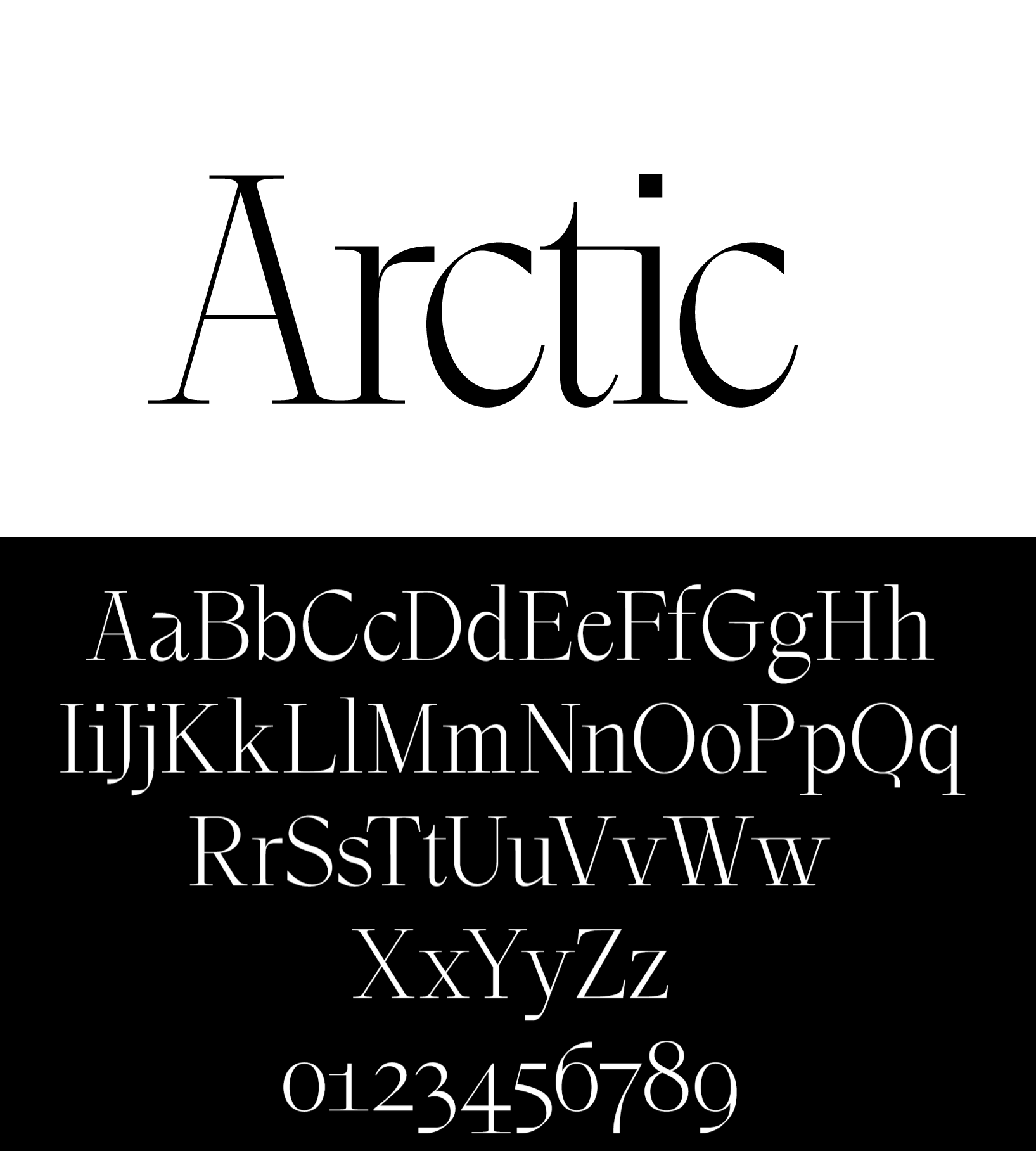 Ejemplo de fuente BL Arctic Regular