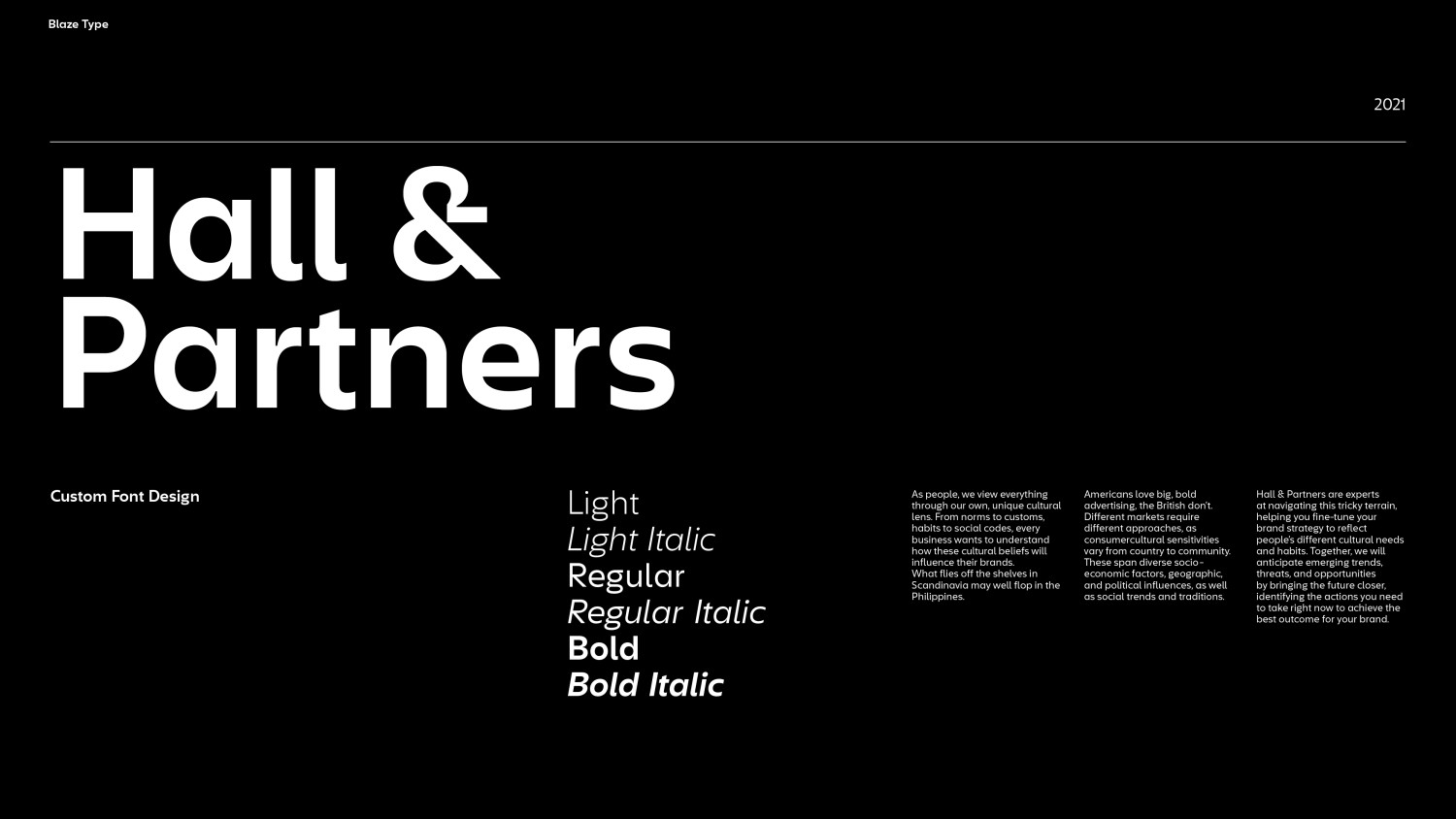 Ejemplo de fuente Hall and Partners Light
