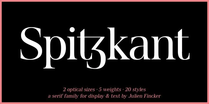 Ejemplo de fuente Spitzkant Head Text Light Oblique