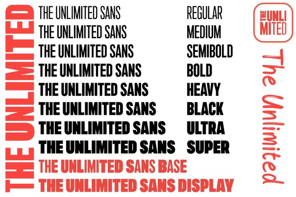 Ejemplo de fuente The Unlimited Sans Ultra