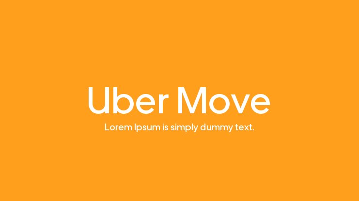 Ejemplo de fuente Uber Move BNG Medium