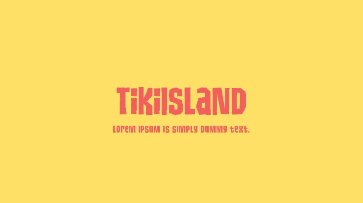 Ejemplo de fuente Tiki Island