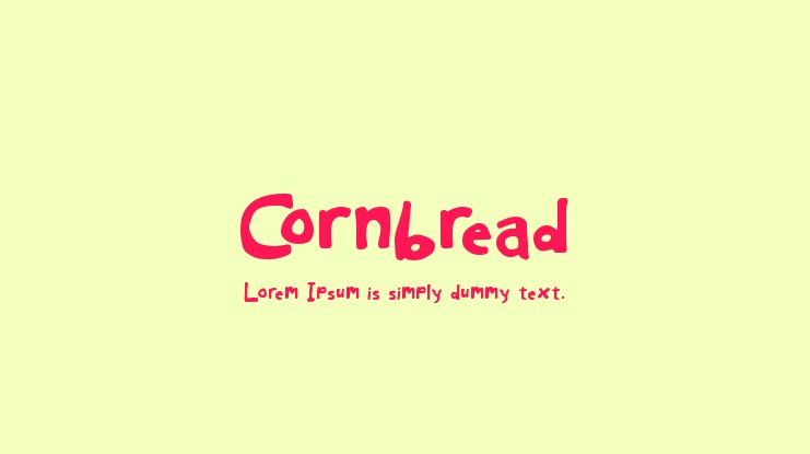 Ejemplo de fuente VC Cornbread Bold Italic