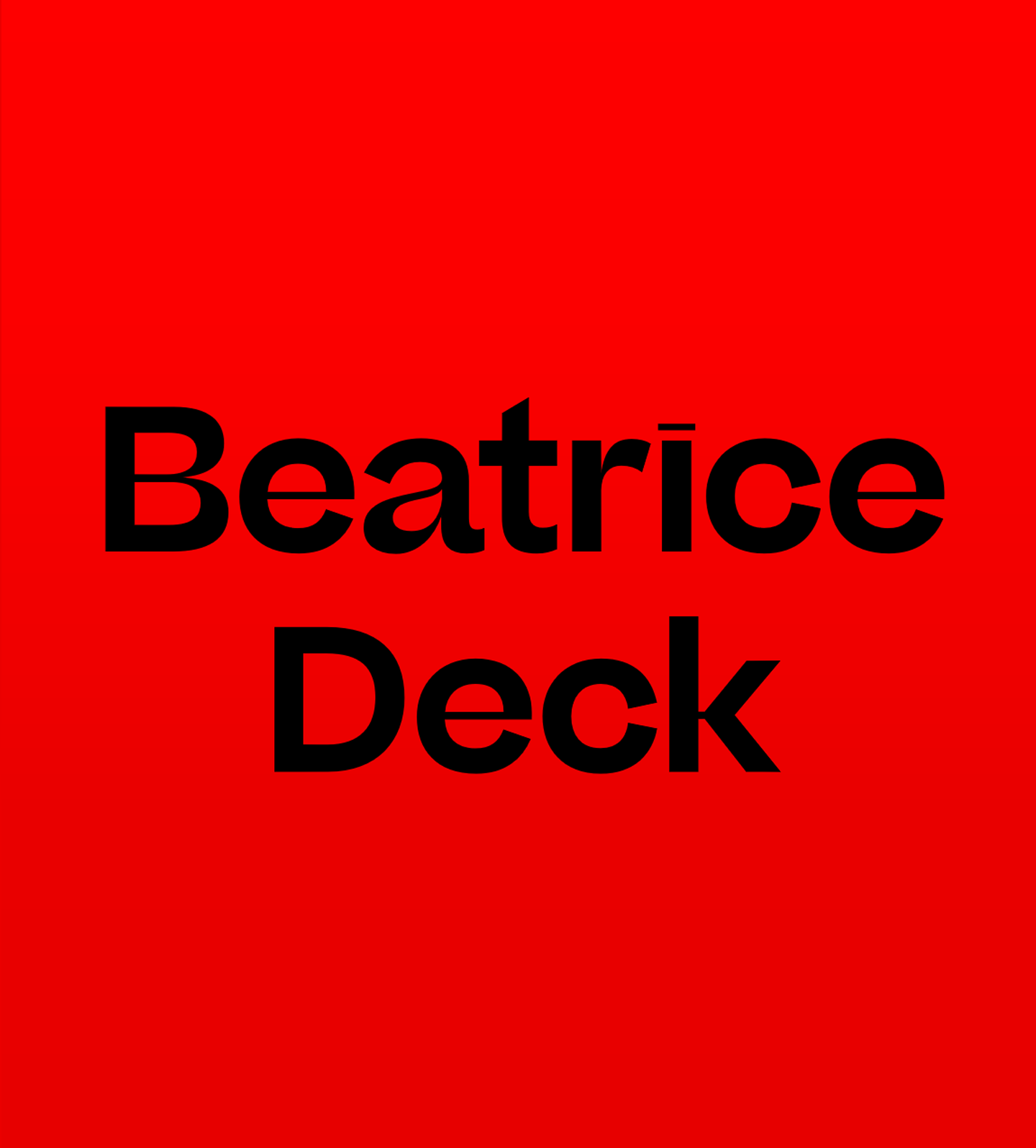 Ejemplo de fuente Beatrice Deck Extra bold