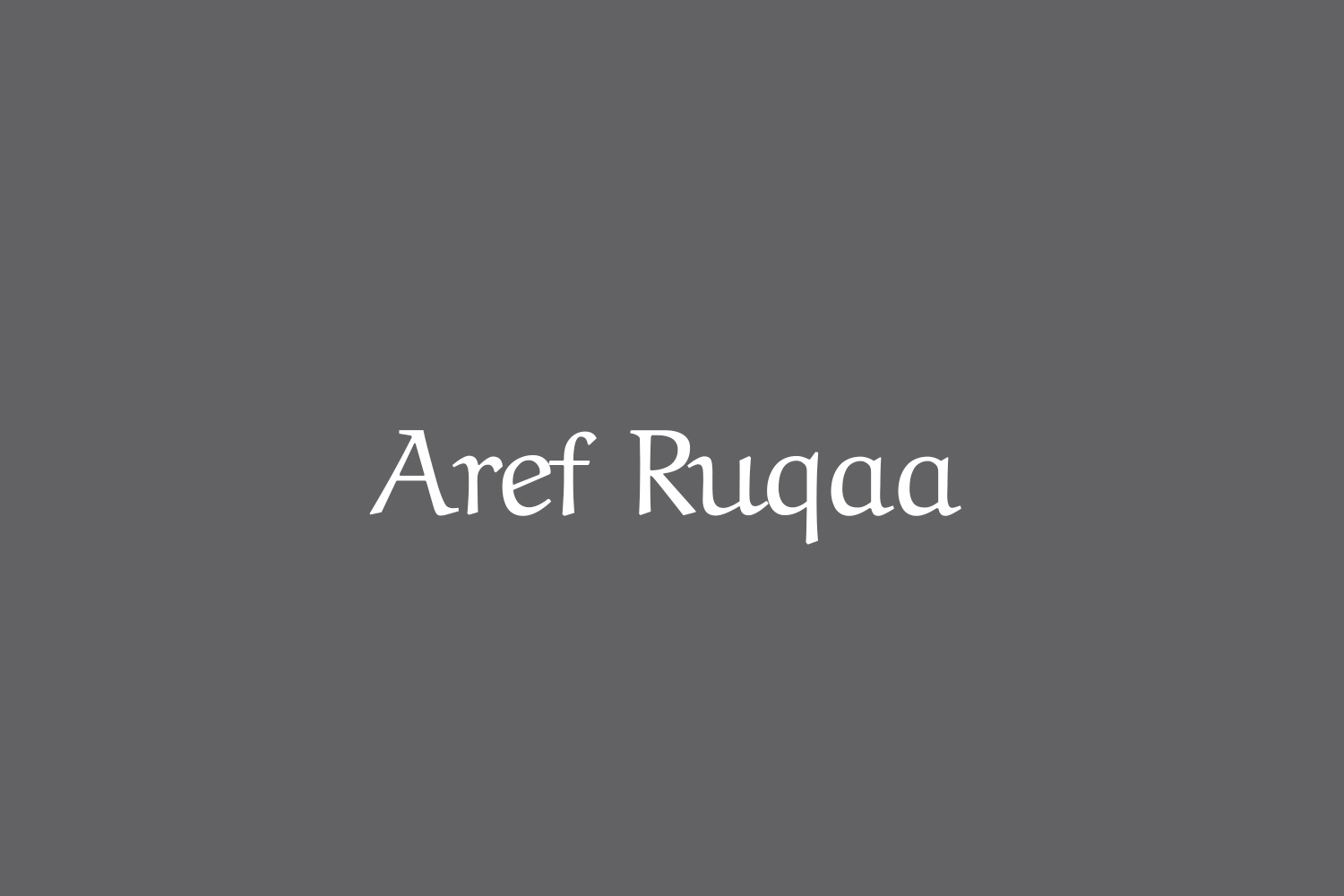 Ejemplo de fuente Aref Ruqaa Ink Regular