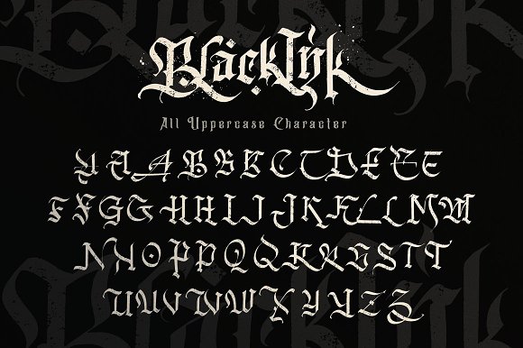 Ejemplo de fuente Blaka Ink