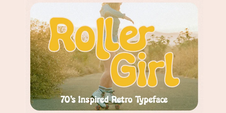 Ejemplo de fuente Roller Girl Italic