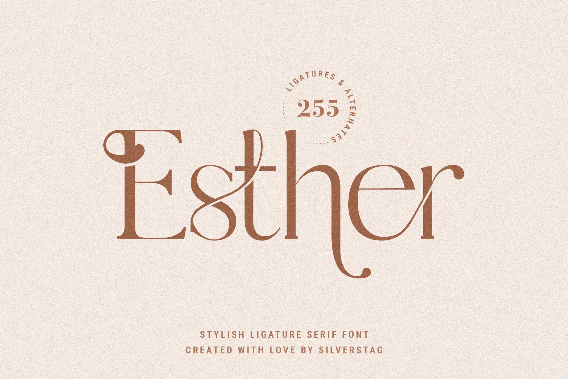 Ejemplo de fuente Esther Regular