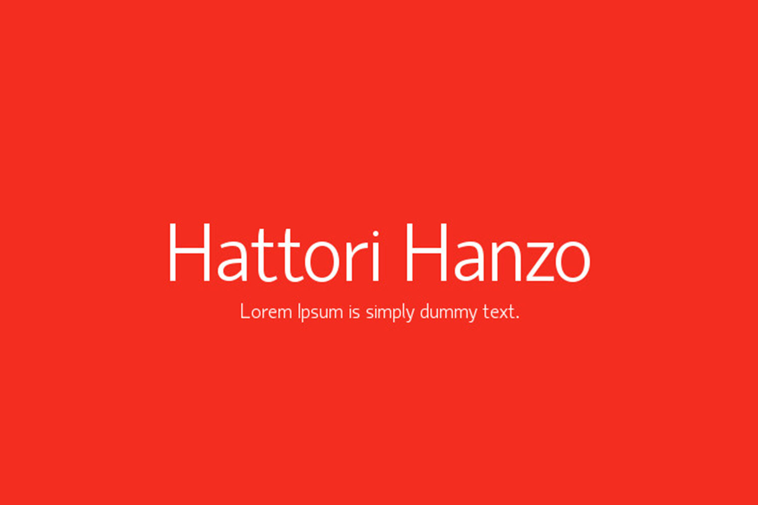 Ejemplo de fuente Hattori Hanzo