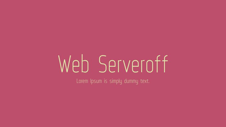 Ejemplo de fuente Web Serveroff