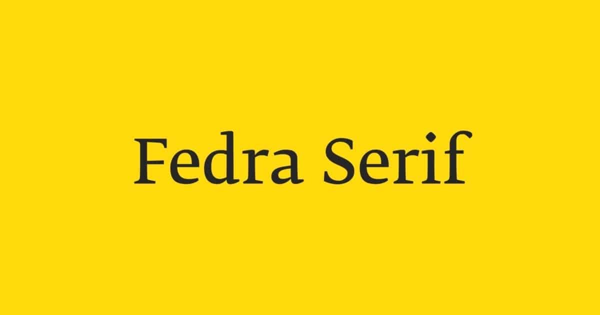 Ejemplo de fuente Fedra Serif B Pro Book