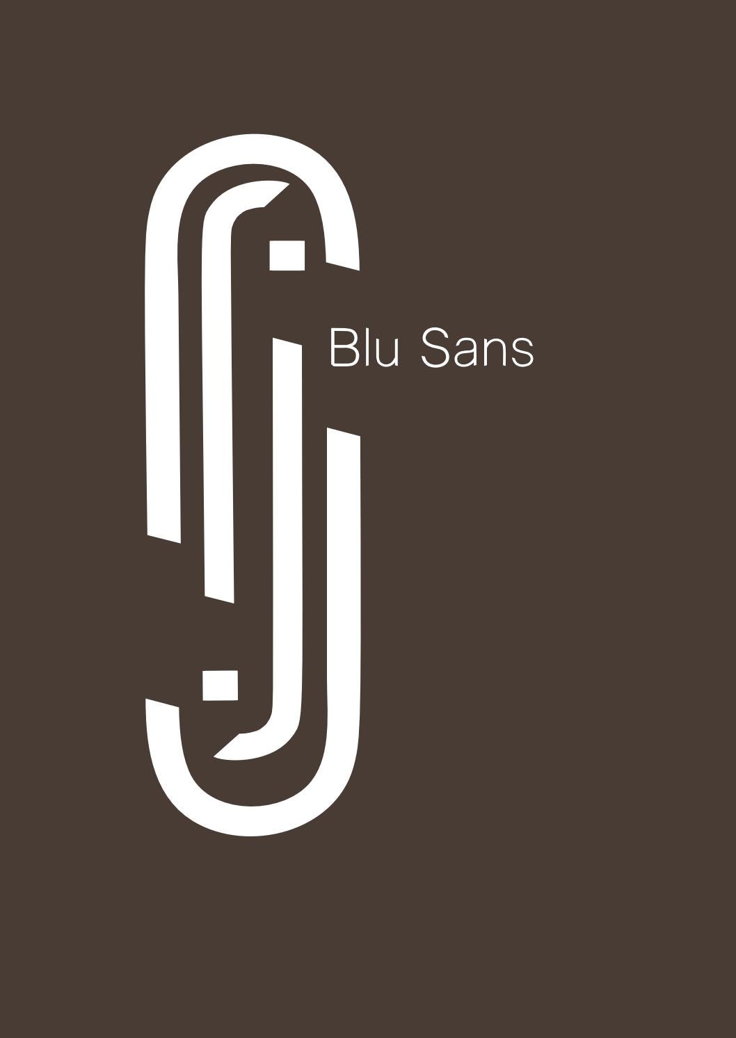 Ejemplo de fuente Blu Sans Medium