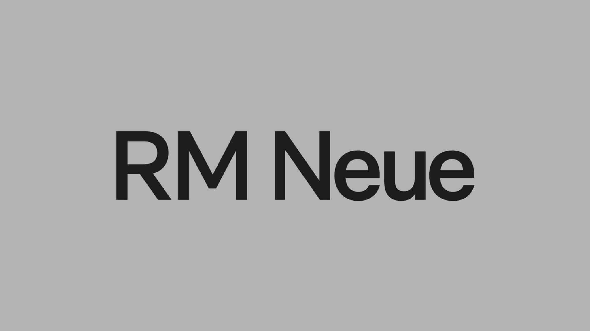 Ejemplo de fuente RM Neue Light Italic