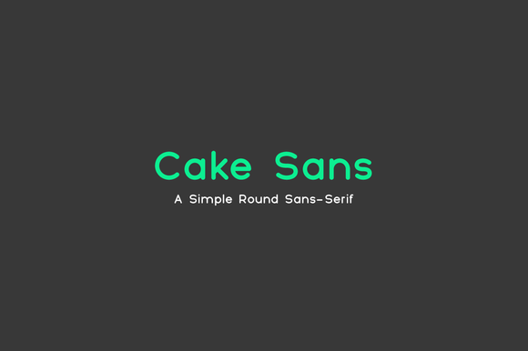 Ejemplo de fuente Cake Sans