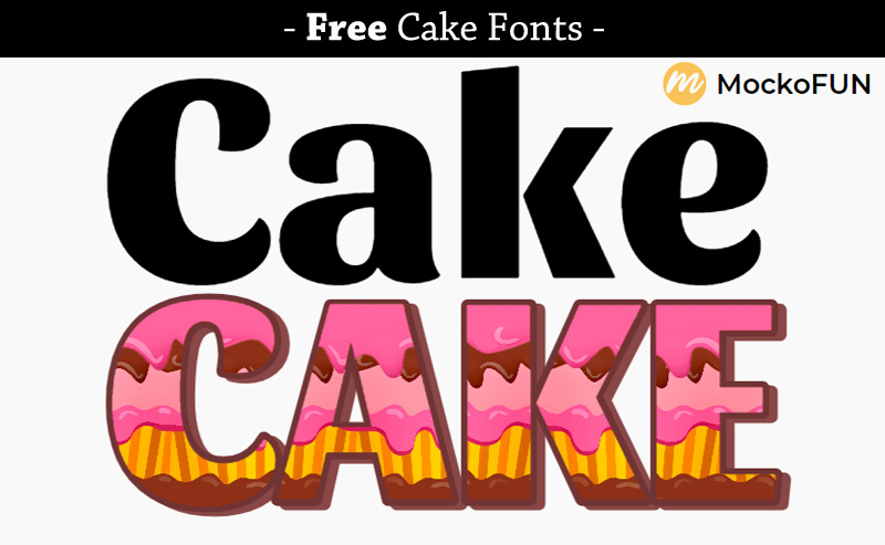 Ejemplo de fuente Cake Type Regular