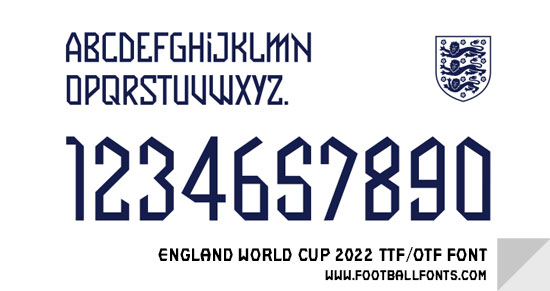 Ejemplo de fuente England FC 2022