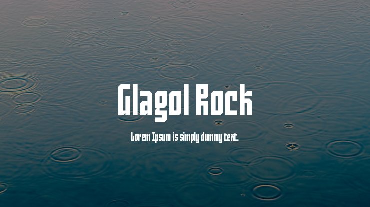 Ejemplo de fuente Glagol Rock Regular