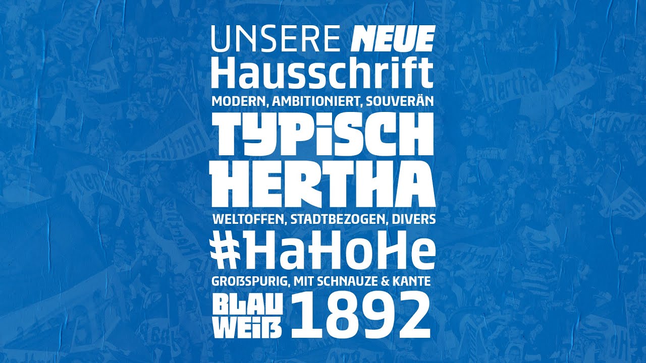 Ejemplo de fuente Hertha BSC Italic