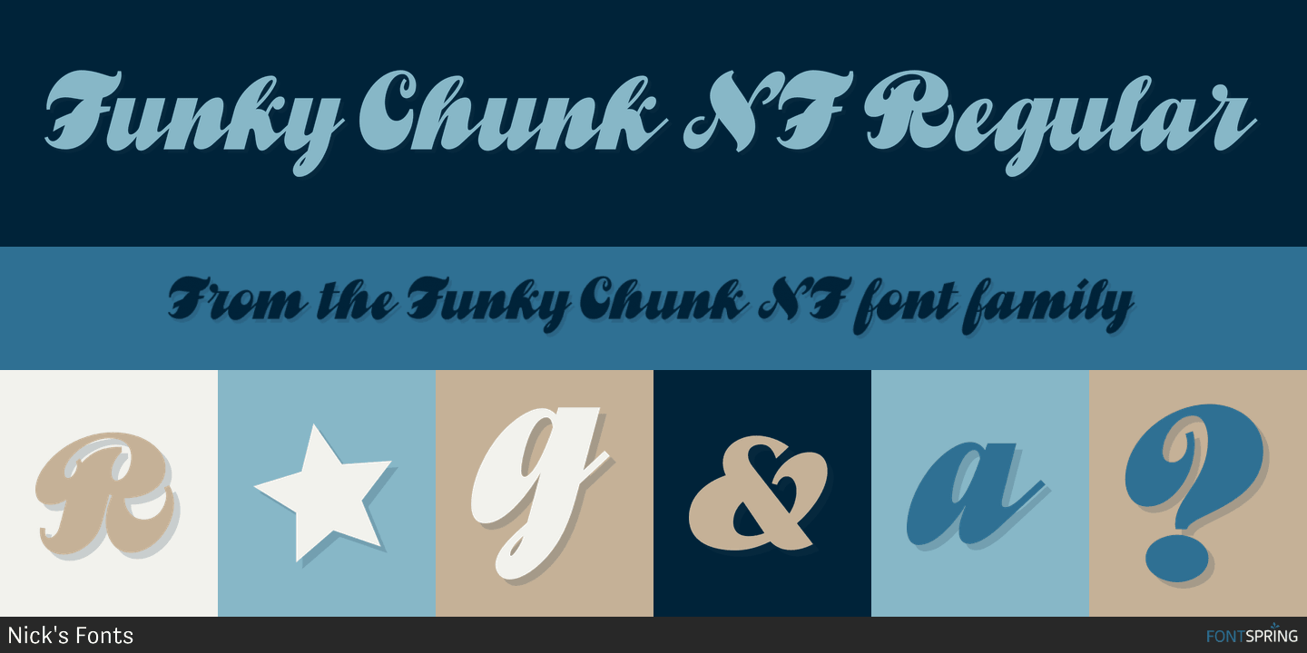 Ejemplo de fuente Funky Chunk NF