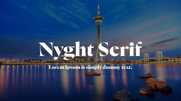 Ejemplo de fuente Nyght Serif