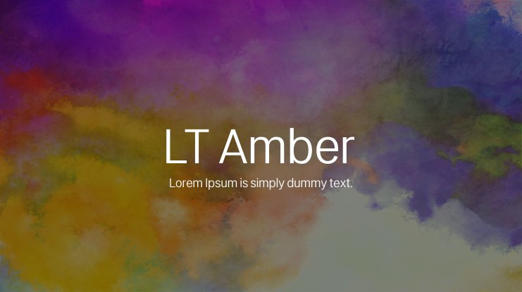 Ejemplo de fuente LT Amber