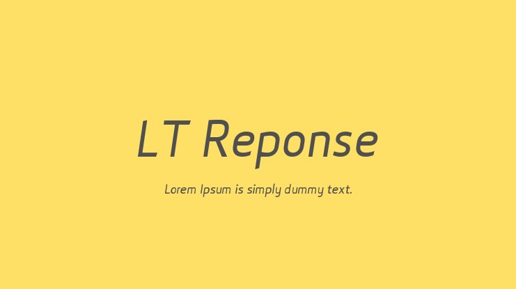 Ejemplo de fuente LT Reponse Rounded Bold Italic