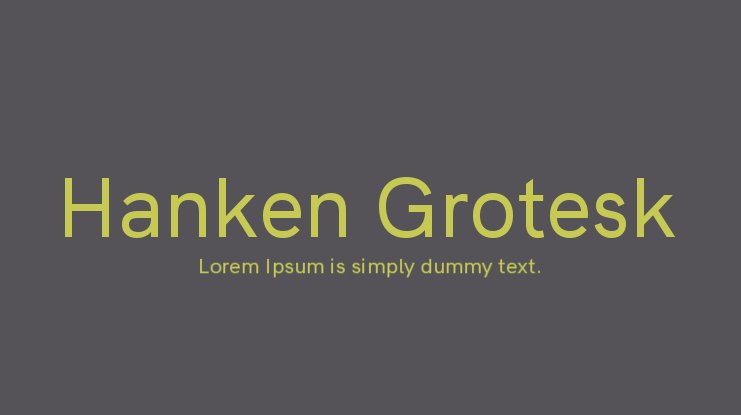 Ejemplo de fuente Hanken Grotesk Italic