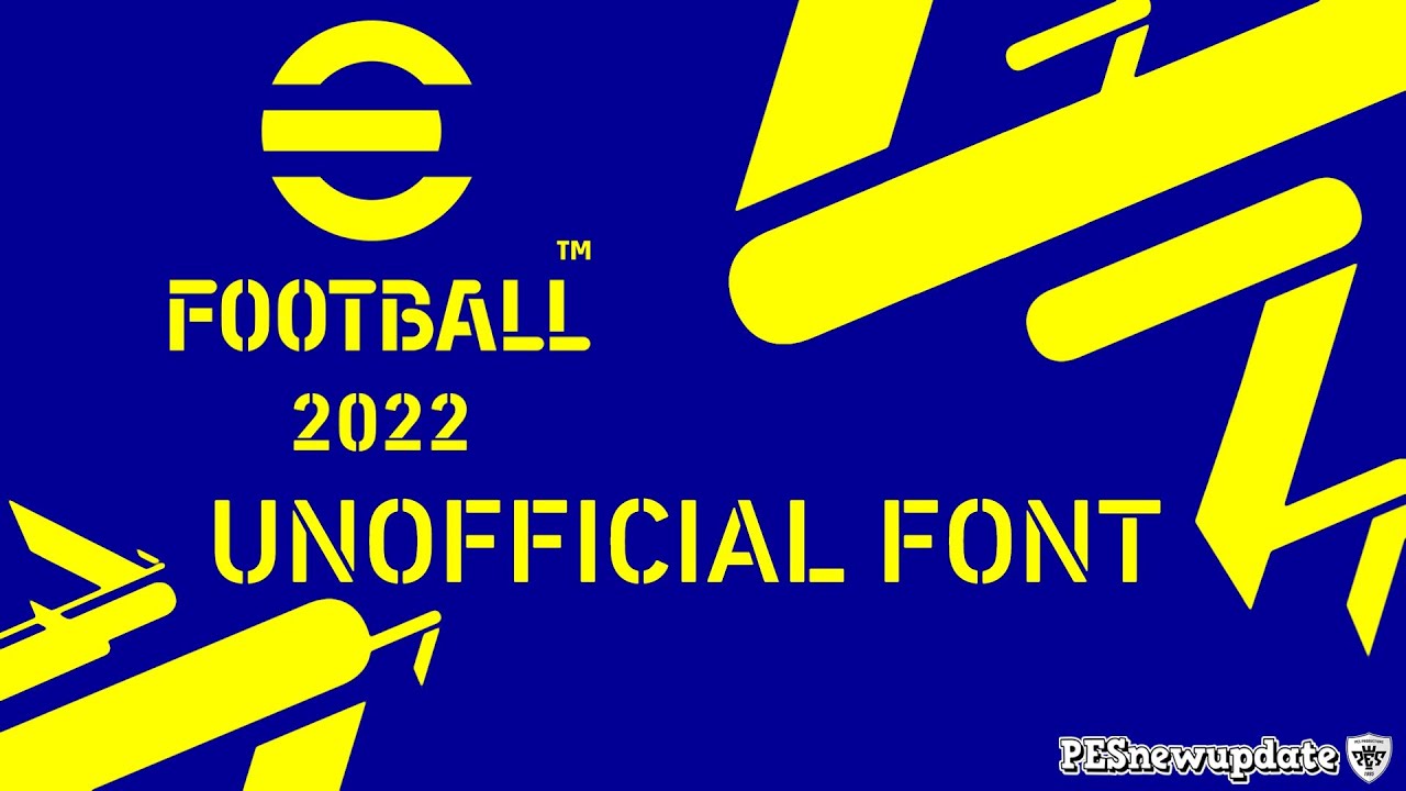Ejemplo de fuente eFootball Stencil Regular