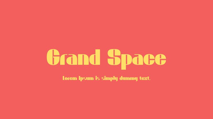 Ejemplo de fuente Grand Space Regular