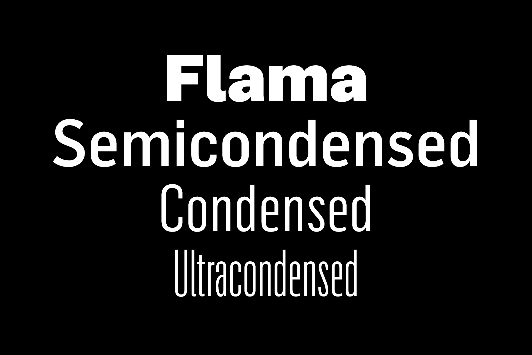 Ejemplo de fuente Flama Condensed