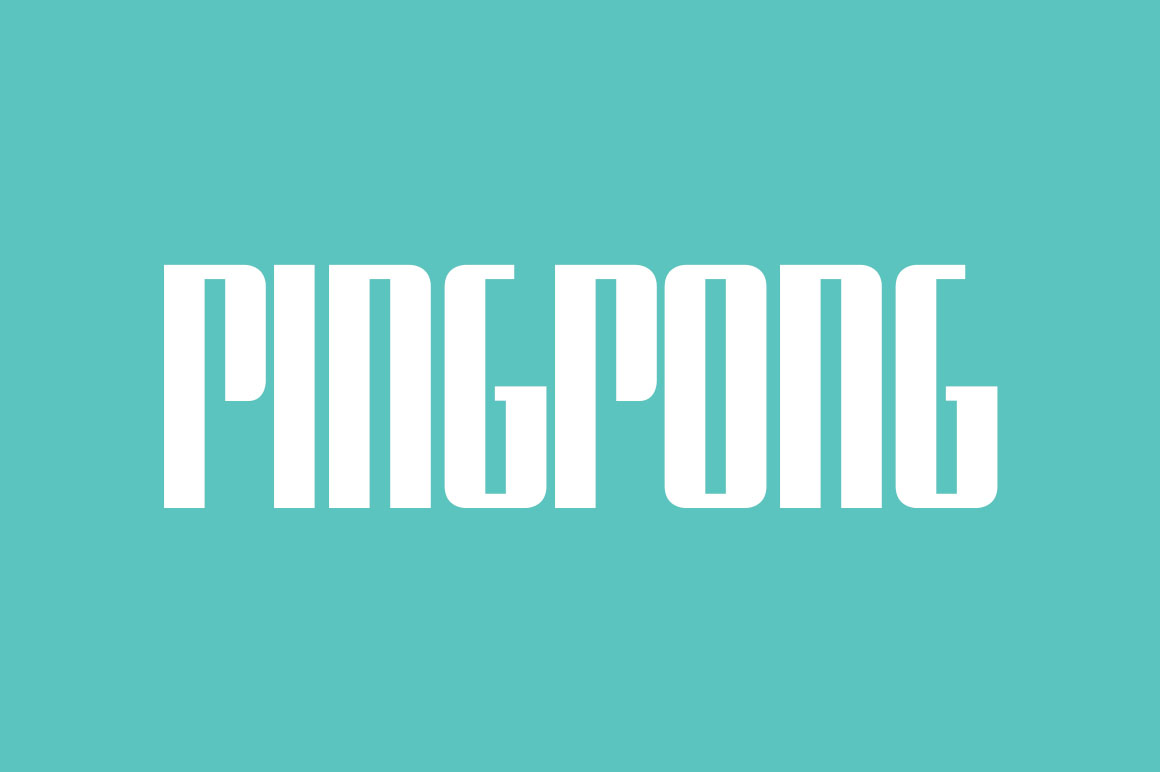 Ejemplo de fuente Ping Pong