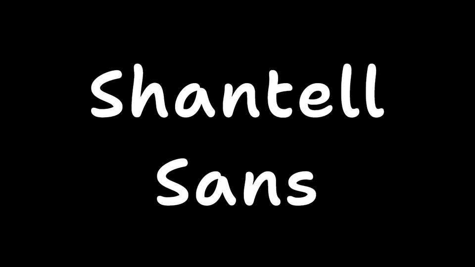 Ejemplo de fuente Shantell Sans Bouncy