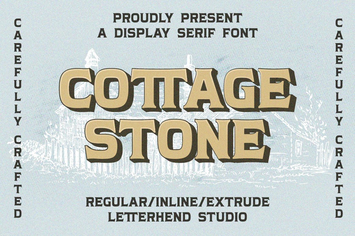 Ejemplo de fuente Cottage Stone Regular