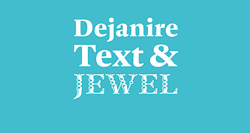 Ejemplo de fuente Dejanire Text Extra Bold Italic
