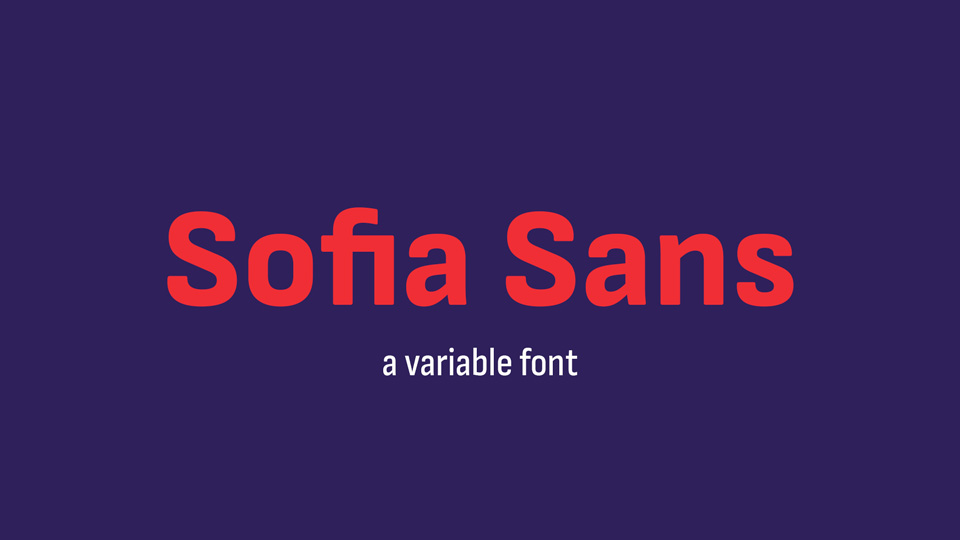 Ejemplo de fuente Sofia Sans Regular
