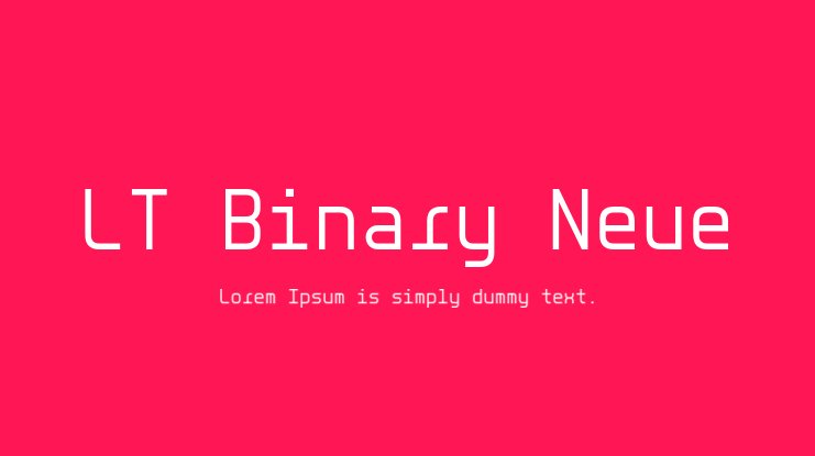 Ejemplo de fuente LT Binary Neue Round Bold