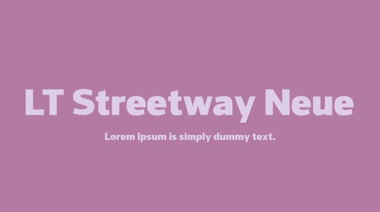 Ejemplo de fuente LT Streetway Neue Black Italic