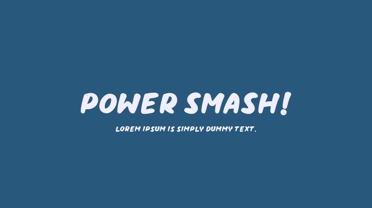 Ejemplo de fuente Power Smash