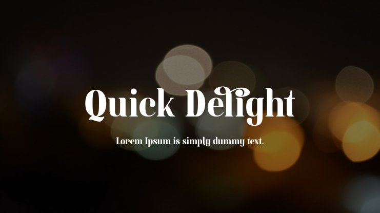Ejemplo de fuente Quick Delight Regular
