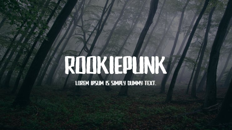 Ejemplo de fuente Rookie Punk Regular